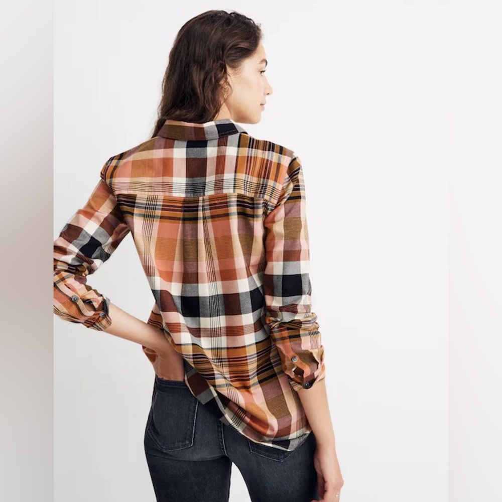 NWOT Madewell Cotton Classic Ex-Boyfriend Shirt in Seconda Plaid - Picture 4 of 15